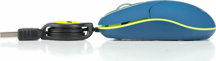 NGS Sin Laptop Mouse with Retractable Cable blau, USB