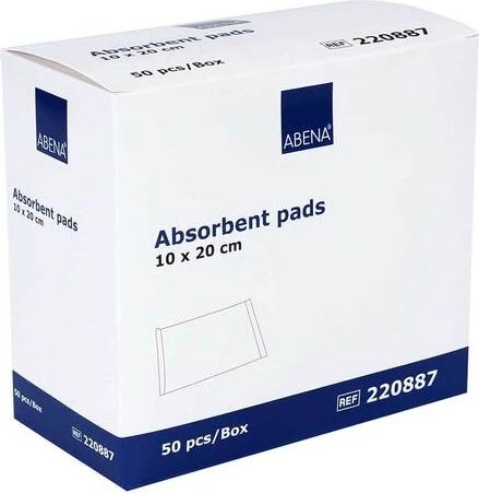 Abena Curi Med Saugkompressen unsteril, 10 x 20cm, 50 Stück