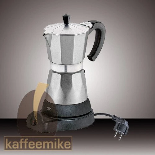 Cilio Classico 6 Elektrischer Espressokocher schwarz