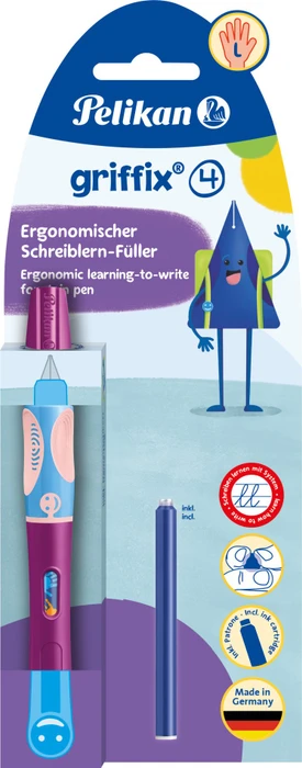 Pelikan griffix 4 sweet berry, linke Hand, Blister