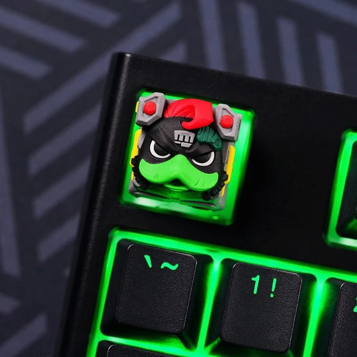 Ducky x Hot Keys Project Ducky League Keycap Super Hero - The Bulk, Kunstharz (Resin), schwarz/rot/grün/gelb, 1 Taste