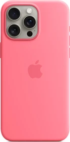 Apple Silikon Case mit MagSafe für iPhone 15 Pro Max pink