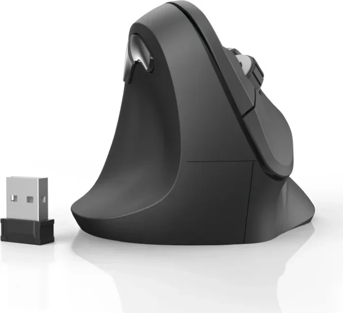 Hama EMW-500L Vertical Wireless Maus schwarz, Linkshänder, USB