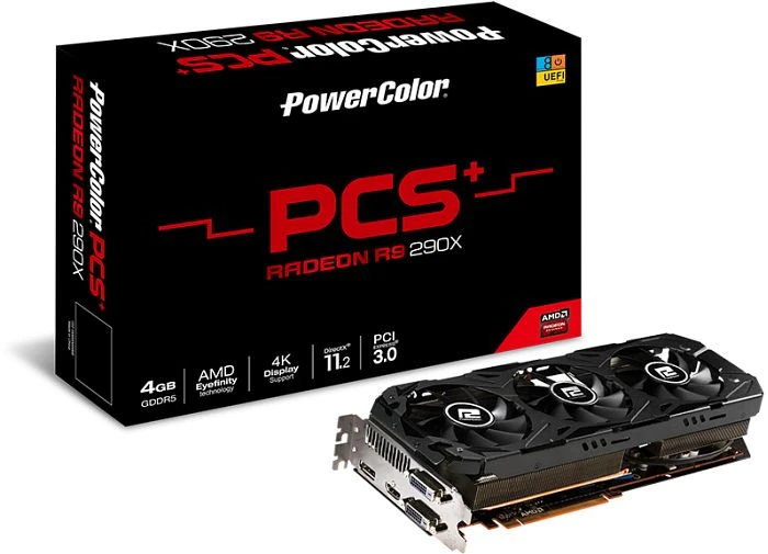 PowerColor Radeon R9 290X PCS+, 4GB GDDR5, 2x DVI, HDMI, DP