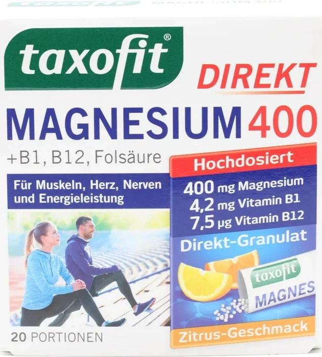 Taxofit Magnesium 400 Direkt-Granulat Beutel, 20 Stück