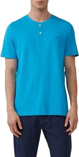 s.Oliver Henley mit Flammgarnstruktur T-Shirt kurzarm türkis (Herren)