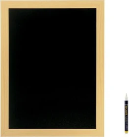 Securit Woody, Kreidetafel brauner Rahmen, schwarz, 40x60cm