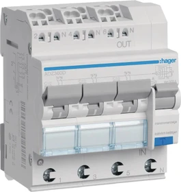 Hager Fehlerstrom-Leitungsschutzschalter 3X 1P+N 6kA C-10A 30mA Typ A