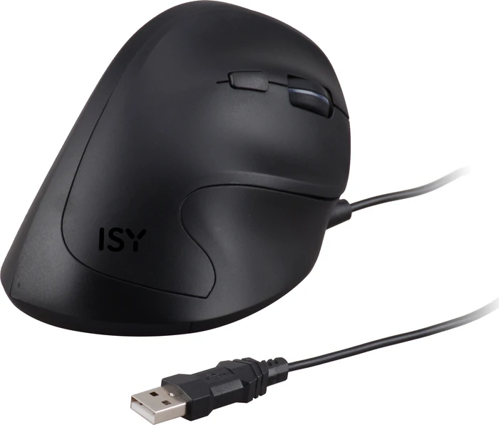 ISY IEM-2000 Ergonomic Mouse schwarz, USB