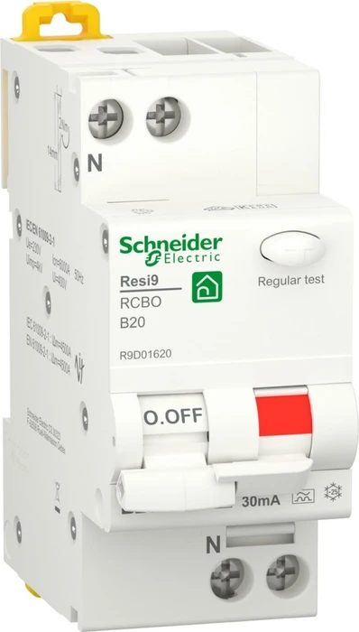 Schneider Electric FI/LS-Schalter Resi9 1P+N, 20A, B-Char., 30mA, Typ A, 6kA