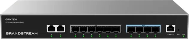 Grandstream GWN7830 Series Aggregation Desktop Gigabit Managed Switch, 6x SFP, 4x SFP+, 2x RJ-45