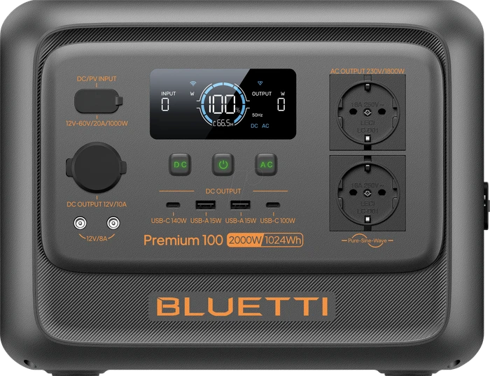 Bluetti Premium 100 V2 Solargenerator, 1024Wh