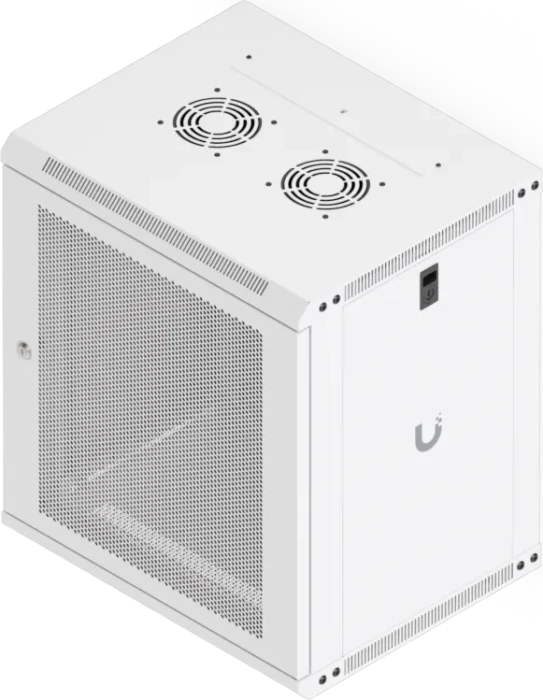 Ubiquiti 12U Rack Cabinet, 19" Wandgehäuse 12HE, Gitternetztür, weiß, 450mm tief