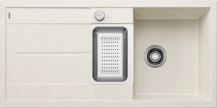 Blanco Metra 6 S Becken reversibel mit Ablauffernbedienung softweiß