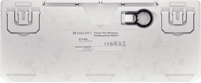 Endorfy Thock 75% Wireless Pudding, Onyx White, PBT, LEDs RGB, hot-swap, Kailh Box BLACK, USB/Bluetooth, DE