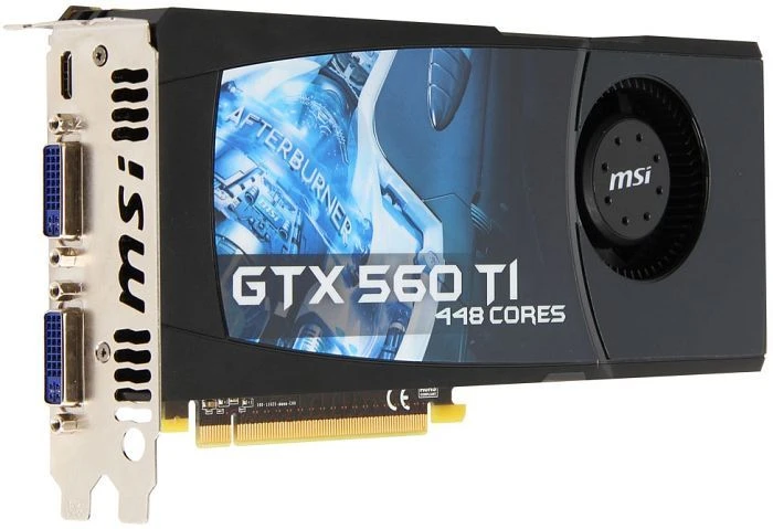 MSI GeForce GTX 560 Ti 448 Cores, N560Ti-448-12D5, 1.25GB GDDR5, 2x DVI, Mini HDMI