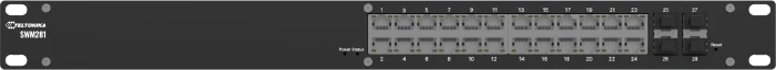Teltonika SWM Rackmount Gigabit Managed Switch, 24x RJ-45, 4x SFP
