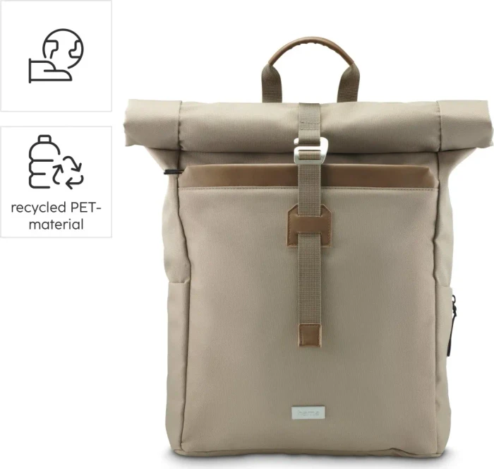 Hama Silvan, Laptop-Rucksack, Rolltop, 16.2" beige