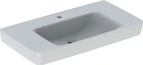 Geberit Renova Plan Waschtisch mit Ablagefläche 90cm, Hahnloch mittig, ohne Überlauf, weiß