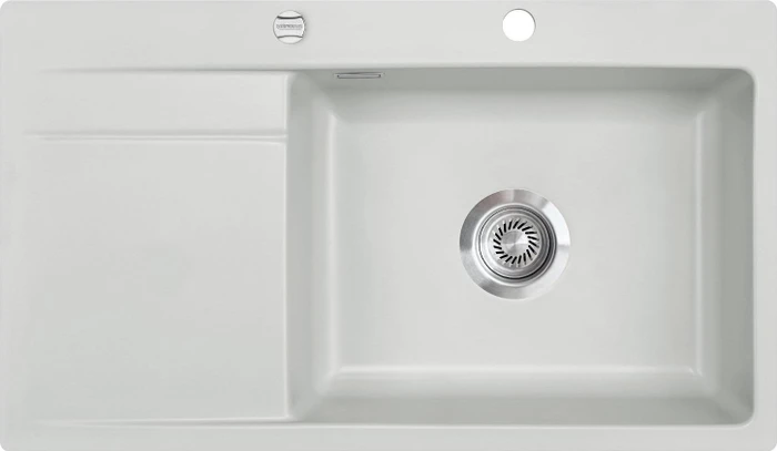 systemceram Stema 86 SL F Einbau Becken rechts mit Ablauffernbedienung alu