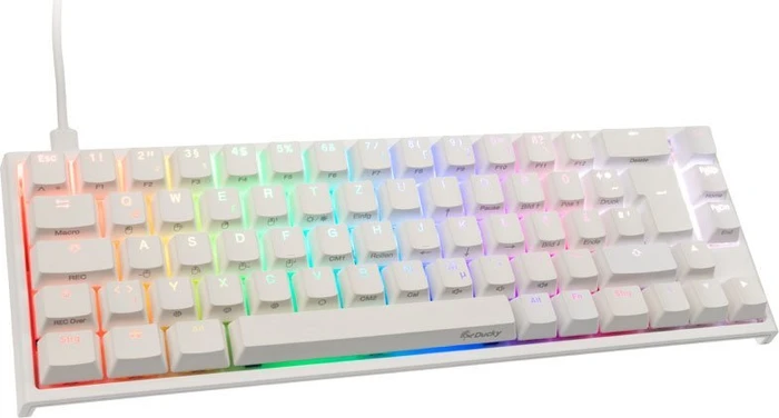 Ducky One 2 SF PBT, Pure White, MX RGB RED, USB, DE