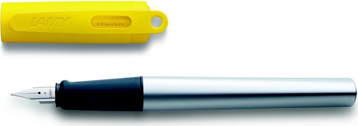 Lamy nexx Aluminium silber/zitronengelb, rechte Hand, Anfänger
