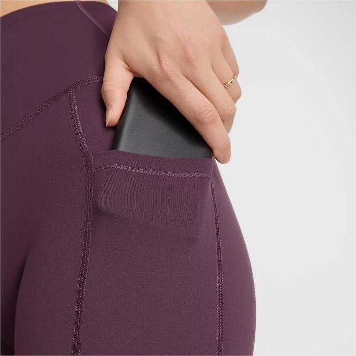 New Balance Sleek Pocket High Rise 27" Legging Hose lang plum brown (Damen)