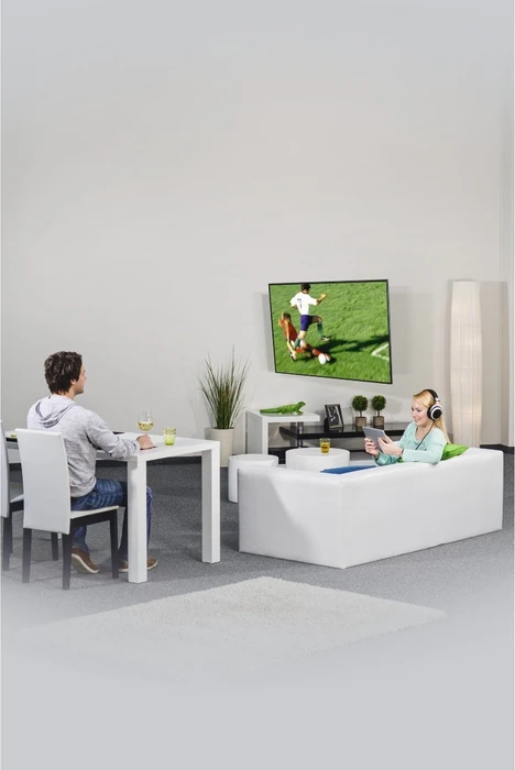 Hama TV-Wandhalterung Fullmotion, 3 Sterne weiß