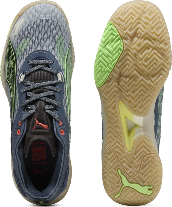 Puma Accelerate Nitro SQD 4 Forever.Better Handballschuhe vapor gray/inky blue/puma black