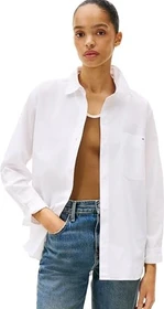 Tommy Hilfiger Oversized Fit Popeline Hemd langarm optic white (Damen)