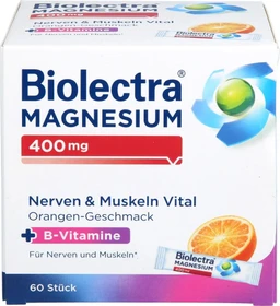 Biolectra Magnesium 400mg Nerven & Muskeln Vital Orange Micro-Pellets, 60 Stück