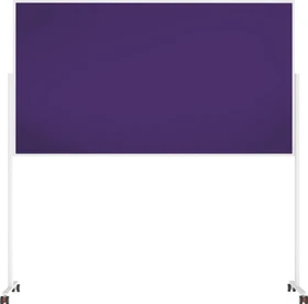 Magnetoplan Moderationstafel VarioPin, mobile Pinnwand mit violetten Filz, weiß/violett, 100x180cm