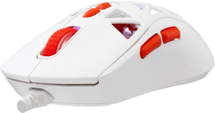 Baracuda Seal Black Gaming Mouse, weiß/rot, USB