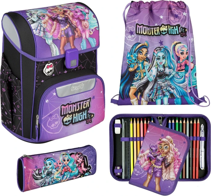 scooli Easy Start Monster High Schultaschen-Set, 5-tlg.