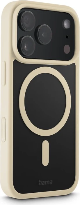 Hama Handyhülle Frame Protect magnetisch für Apple iPhone 17 Pro transparent/beige