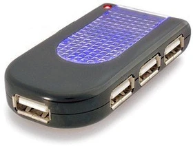 Belkin Beleuchteter USB 2.0 4-port Reise-Hub schwarz