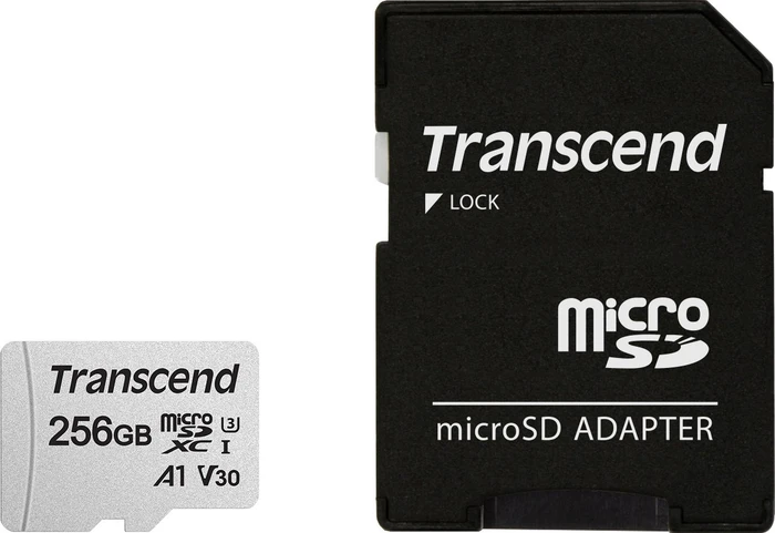 Transcend 300S R100/W40 256GB Kit, UHS-I U3, A1, Class 10