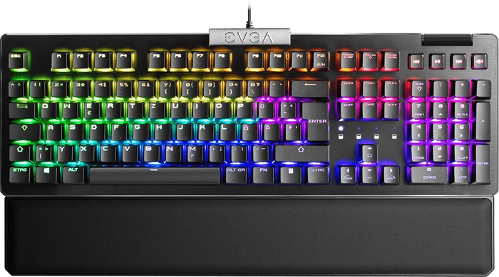 EVGA Z15, LEDs RGB, schwarz, Kailh SPEED Silver, USB, DE