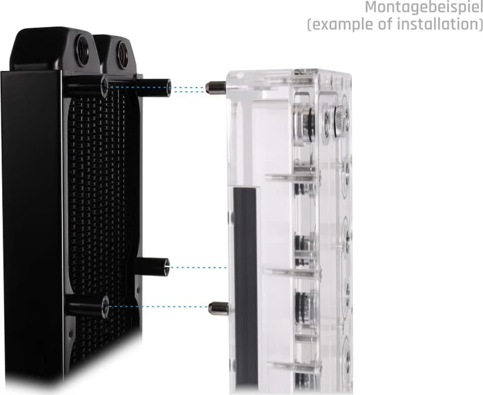 Alphacool Core Push Mounting 17mm M3/M4/UNC 6-32, 4er-Pack