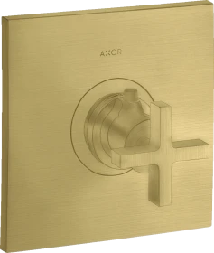 Hansgrohe Axor Citterio Thermostat HighFlow Unterputz mit Kreuzgriff brushed brass