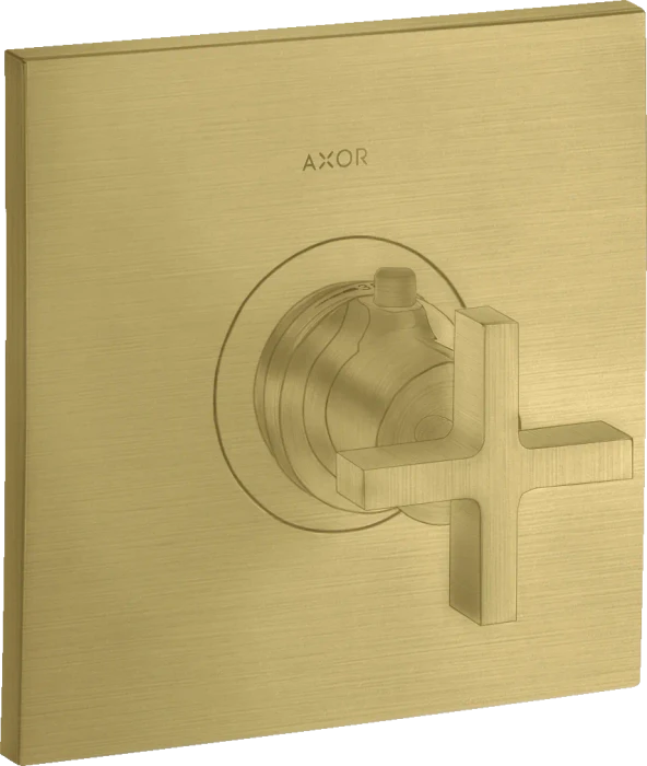 Hansgrohe Axor Citterio Thermostat HighFlow Unterputz mit Kreuzgriff brushed brass