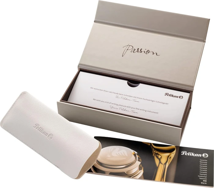 Pelikan Souverän M400 schwarz/blau, rechte Hand, mittel, Geschenkbox