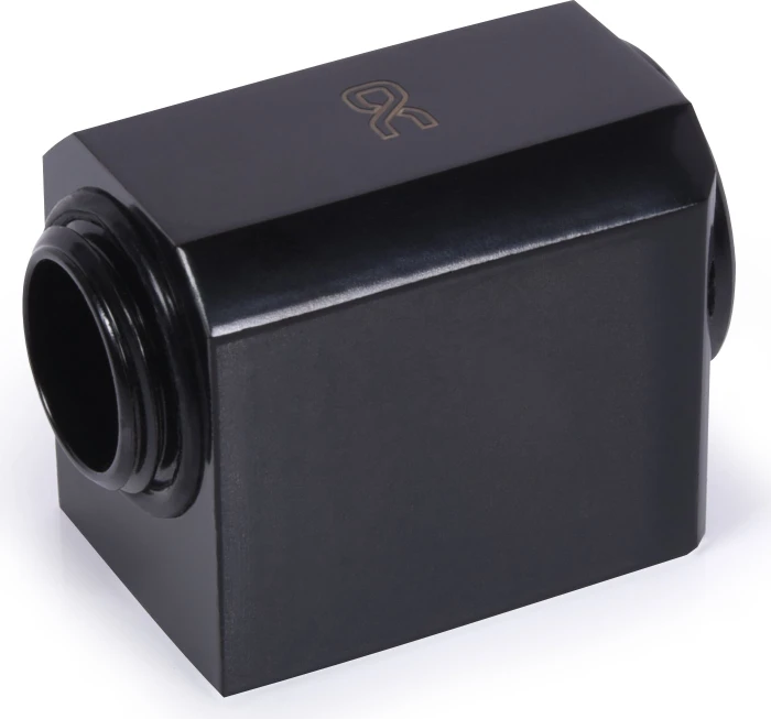 Alphacool Low Profile ES L-Verbinder drehbar G1/4" AG auf G1/4" IG, deep black