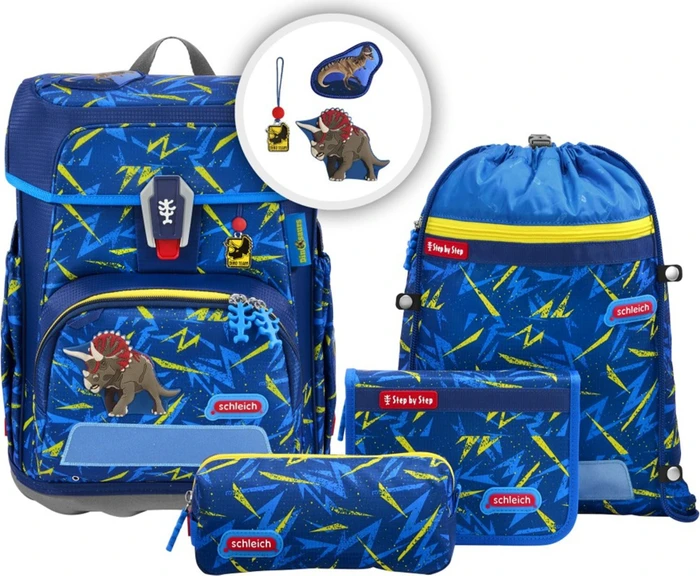 Step by Step Cloud Schleich Triceratops Schultaschen-Set, 5-tlg.