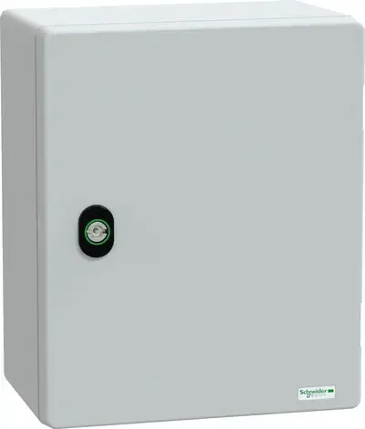 Schneider Electric PanelSeT PLM Polyestergehäuse - Wandmontage, einfache Tür, ohne MP H300xB250xT160mm IP66, IK10, RAL 7035