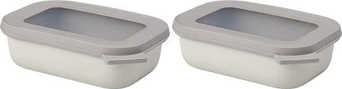 Mepal Multischüssel Cirqula rechteckig Aufbewahrungsbehälter 500ml nordic white
