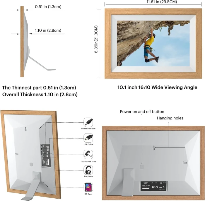 Kodak RCF-1012W 10.1", weiß/hellbraun (RCF-1012W BW) – Bild 2 von 2