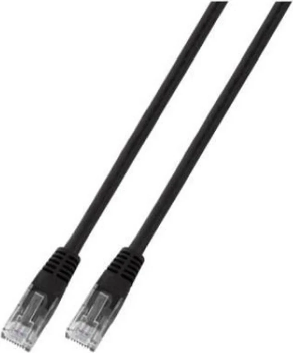 EFB Elektronik PVC CCA Patchkabel, Cat6, U/UTP, RJ-45/RJ-45, 1.5m, schwarz