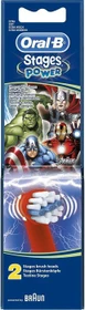 Oral-B Stages Power Kids Avengers Kinder-Ersatzbürste, 2 Stück