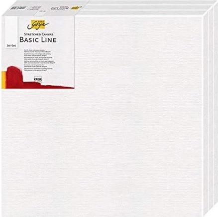 Kreul SOLO GOYA Stretched Canvas Basic Line, 380g/m², 0.15m x 15cm, 3 Stück
